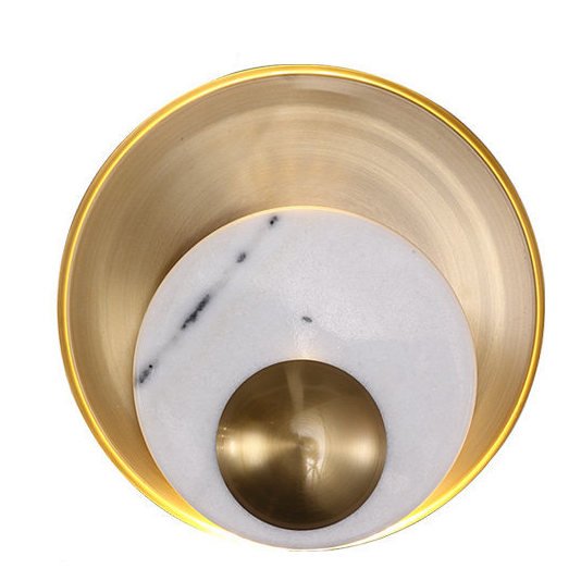 Бра Ginger & Jagger Pearl WALL LAMP round gold Латунь Белый Бра Ginger & Jagger Pearl WALL LAMP round gold Латунь Белый в Брянске | Loft Concept