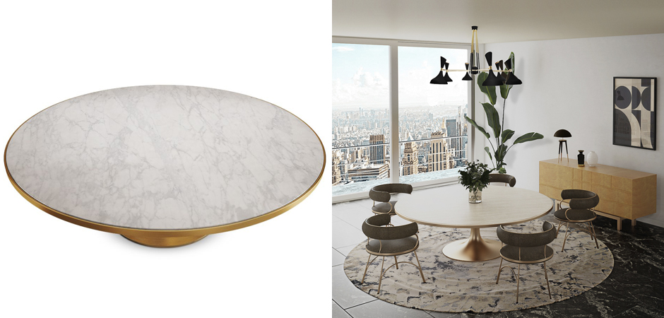 Обеденный стол Marble in Metal Dining Table Обеденный стол Marble in Metal Dining Table - Loft-Concept в Брянске