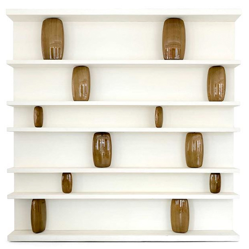 Стеллаж Galet Bookcase Коричневый Белый Стеллаж Galet Bookcase Коричневый Белый в Брянске | Loft Concept