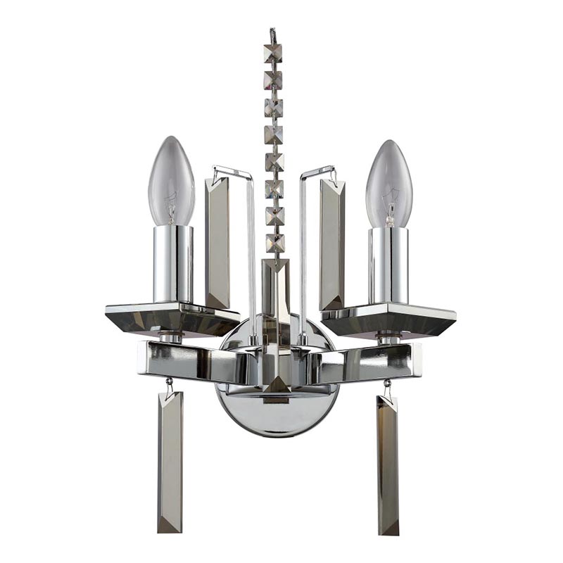 Бра Vivien Crystal Chrome Wall Lamp Хром Серый Бра Vivien Crystal Chrome Wall Lamp Хром Серый в Брянске | Loft Concept