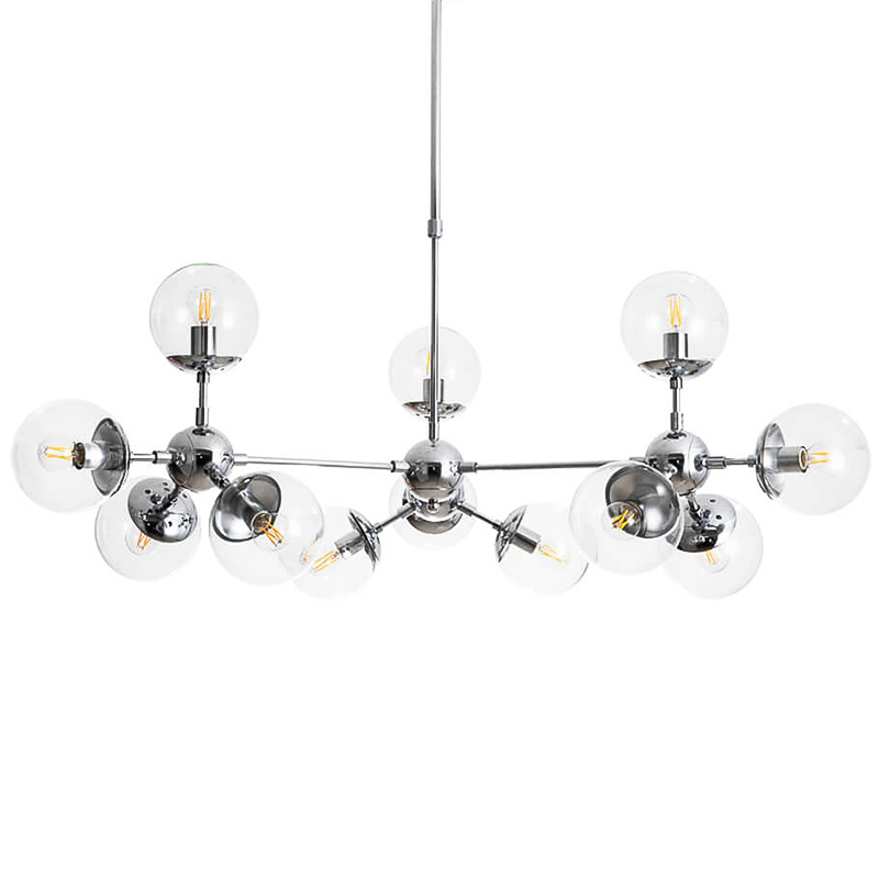 Люстра Modo Chandelier Chrome 12 Хром Прозрачный в Брянске | Loft Concept 
