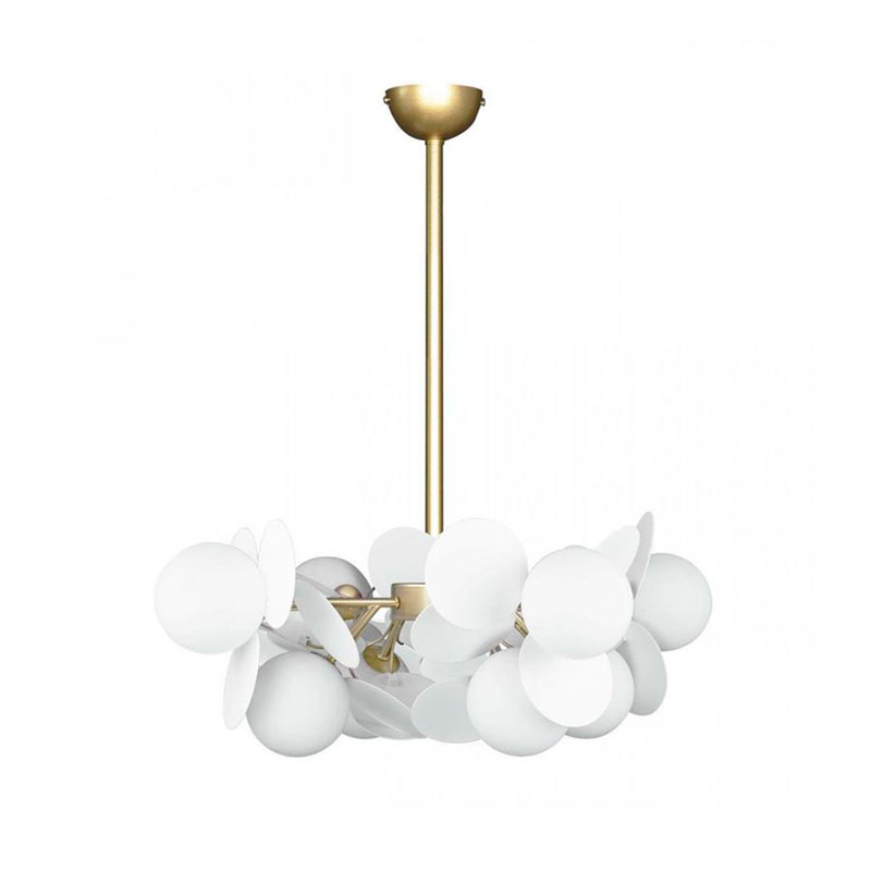 Люстра MATISSE Chandelier White 8 ламп Белый Золотой Люстра MATISSE Chandelier White 8 ламп Белый Золотой в Брянске | Loft Concept