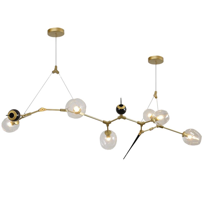 ЛЮСТРА Chandelier bubbles and thorns 6 плафонов Латунь Дымчатый (Smoke) в Брянске | Loft Concept 