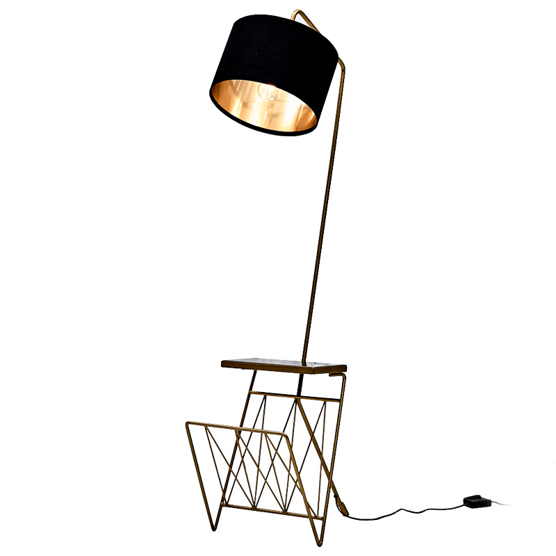 Напольная лампа Trono Floor lamp Черный Латунь в Брянске | Loft Concept 