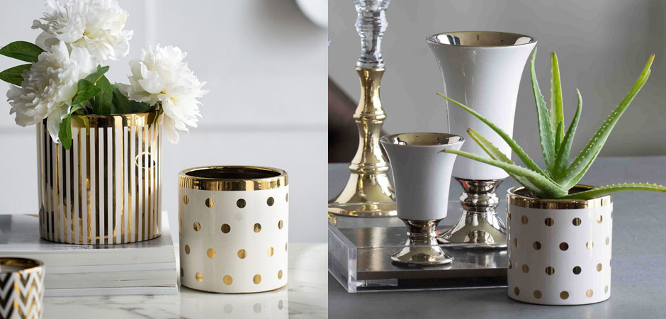 Ваза Gold & White Peas Ваза Gold & White Peas - Loft-Concept в Брянске