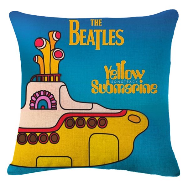 Декоративная подушка Yellow Submarine Желтый Бирюзовый Декоративная подушка Yellow Submarine Желтый Бирюзовый в Брянске | Loft Concept