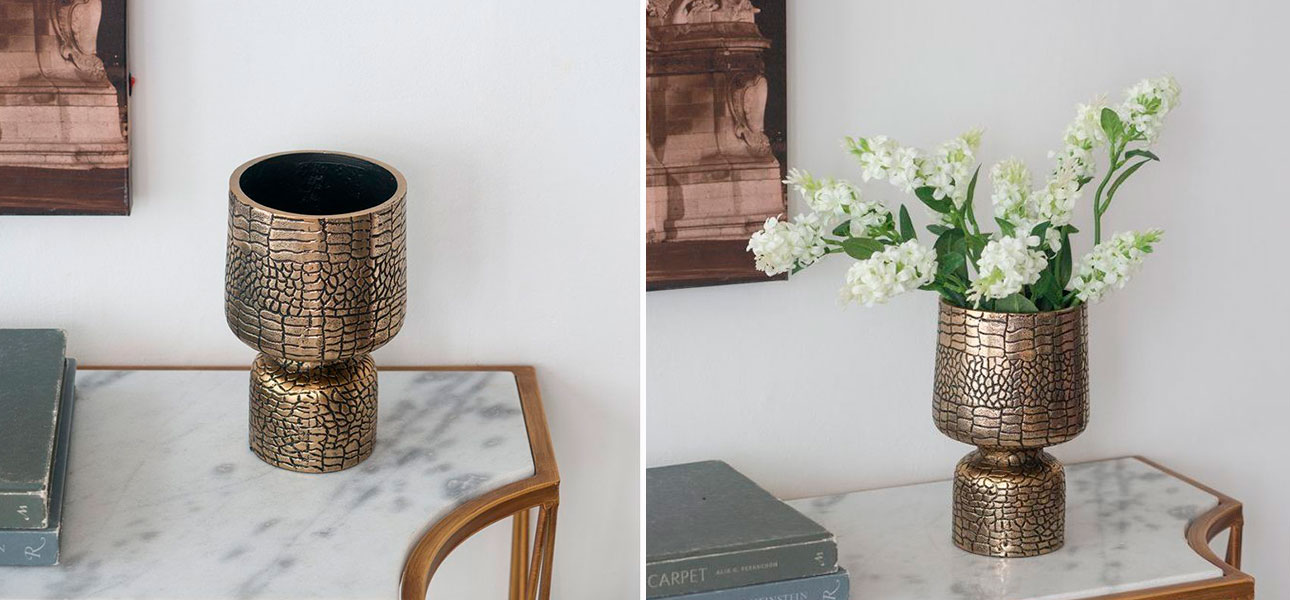 Ваза золото Brandon - фото