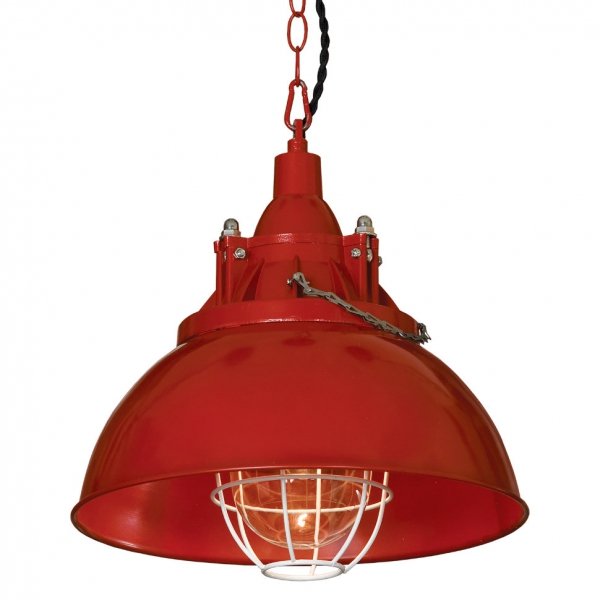 Подвесной светильник Firefighter Helmet Pendant Red Красный Подвесной светильник Firefighter Helmet Pendant Red Красный в Брянске | Loft Concept