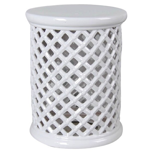 Керамический табурет Romb Garden Stool - White Белый Керамический табурет Romb Garden Stool - White Белый в Брянске | Loft Concept