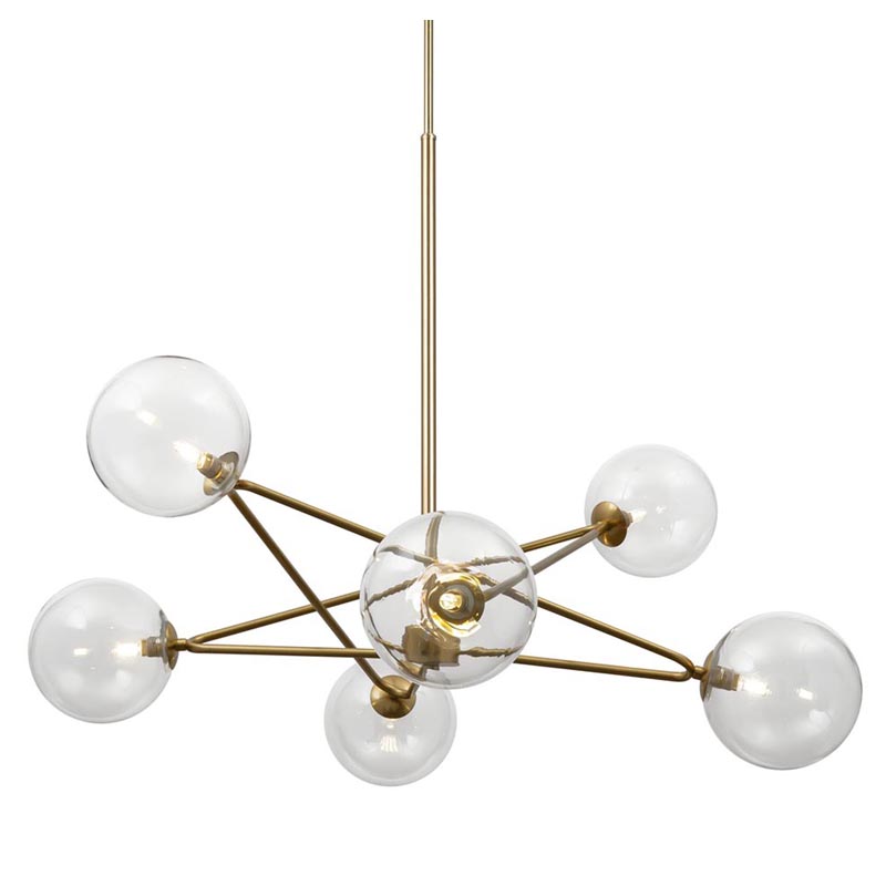 Люстра Chandelier Constellation Orbs Transparent Латунь Прозрачное Стекло Люстра Chandelier Constellation Orbs Transparent Латунь Прозрачное Стекло в Брянске | Loft Concept
