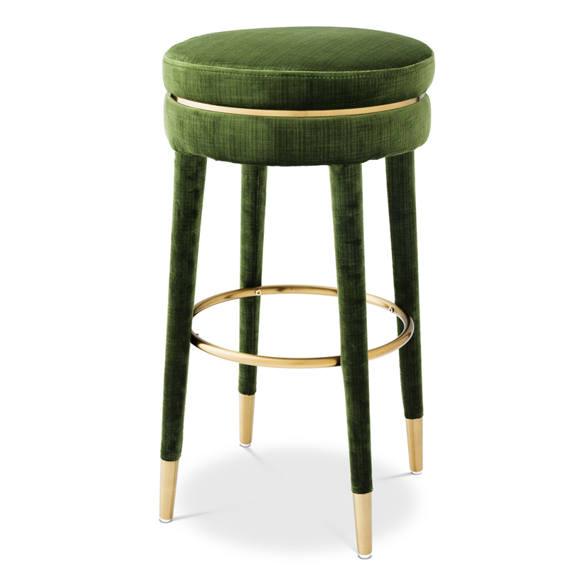Барный стул Eichholtz Bar Stool Parisian green Зеленый Латунь Барный стул Eichholtz Bar Stool Parisian green Зеленый Латунь в Брянске | Loft Concept
