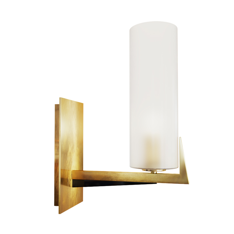 Дизайнерское бра Brass Candle Латунь Латунь Белый Дизайнерское бра Brass Candle Латунь Латунь Белый в Брянске | Loft Concept