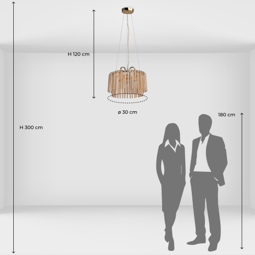 Люстра с подвесными рифлеными стеклянными трубками Nembus в Брянске