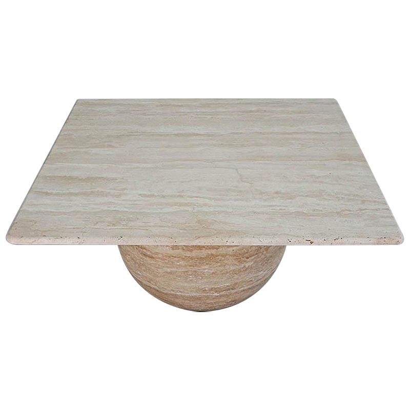 Кофейный стол Edna Travertine Coffee Table Коричневый Бежевый Кофейный стол Edna Travertine Coffee Table Коричневый Бежевый в Брянске | Loft Concept