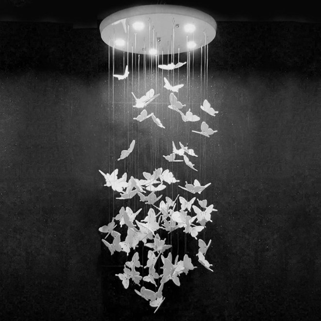 Люстра Night Butterflies Chandelier Белый Люстра Night Butterflies Chandelier Белый в Брянске | Loft Concept