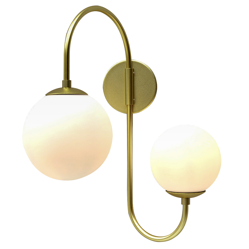 Бра Gooseneck Pelle Gold Wall Lamp Золотой Белый Бра Gooseneck Pelle Gold Wall Lamp Золотой Белый в Брянске | Loft Concept