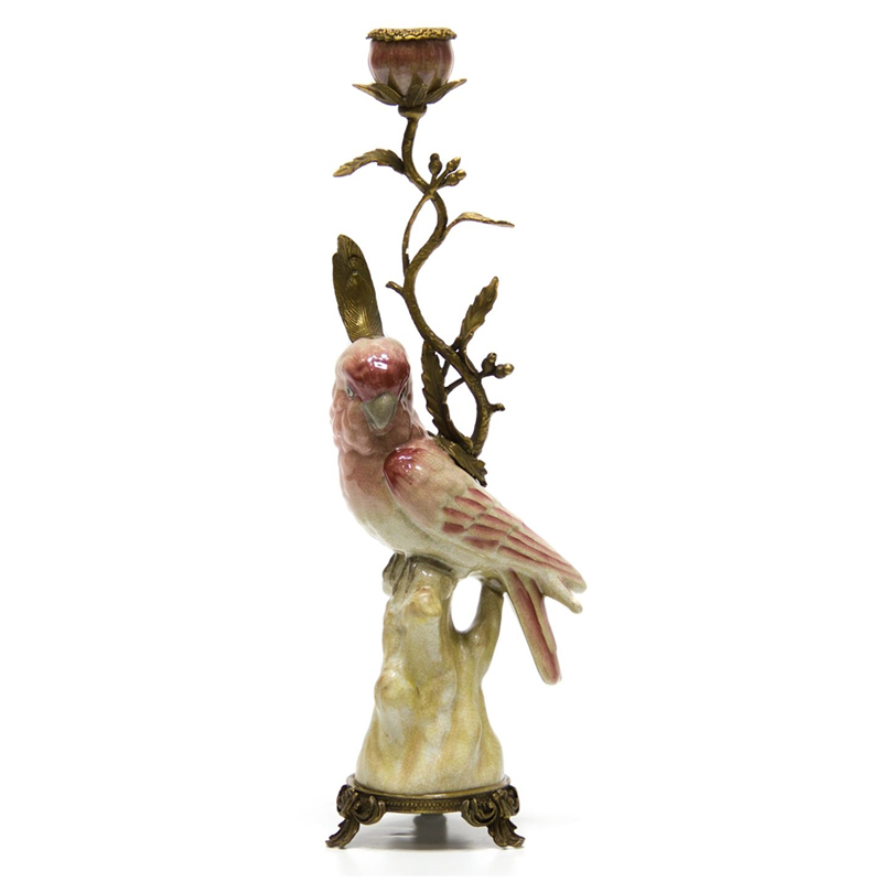 Подсвечник Pink Parrot Candlestick L or R Бронза Розовый (Rose) Подсвечник Pink Parrot Candlestick L or R Бронза Розовый (Rose) в Брянске | Loft Concept