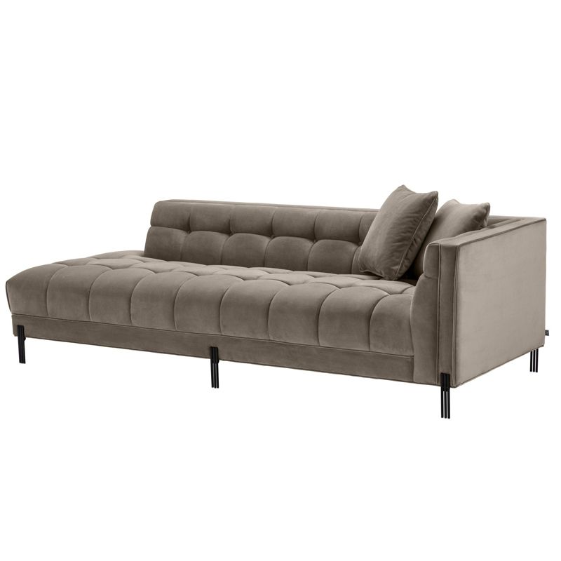 Кушетка Eichholtz Lounge Sofa Sienna Right greige Бежево-серый Темная бронза Кушетка Eichholtz Lounge Sofa Sienna Right greige Бежево-серый Темная бронза в Брянске | Loft Concept