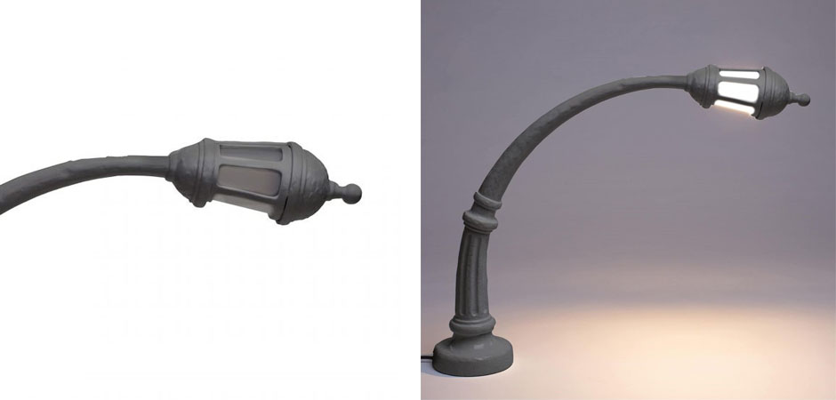 Настольная лампа Seletti Street Lamp Grey Настольная лампа Seletti Street Lamp Grey - Loft-Concept в Брянске