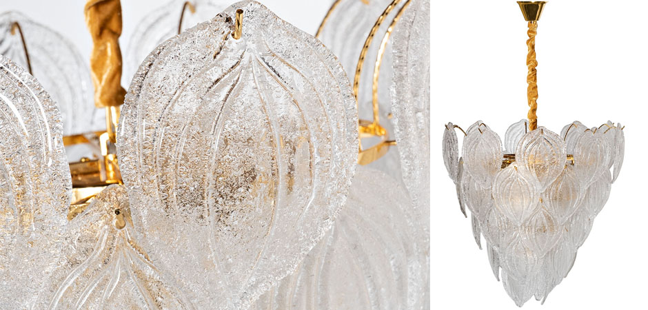 Люстра Textured Glass Chandelier Petal 10 Люстра Textured Glass Chandelier Petal 10 - Loft-Concept в Брянске