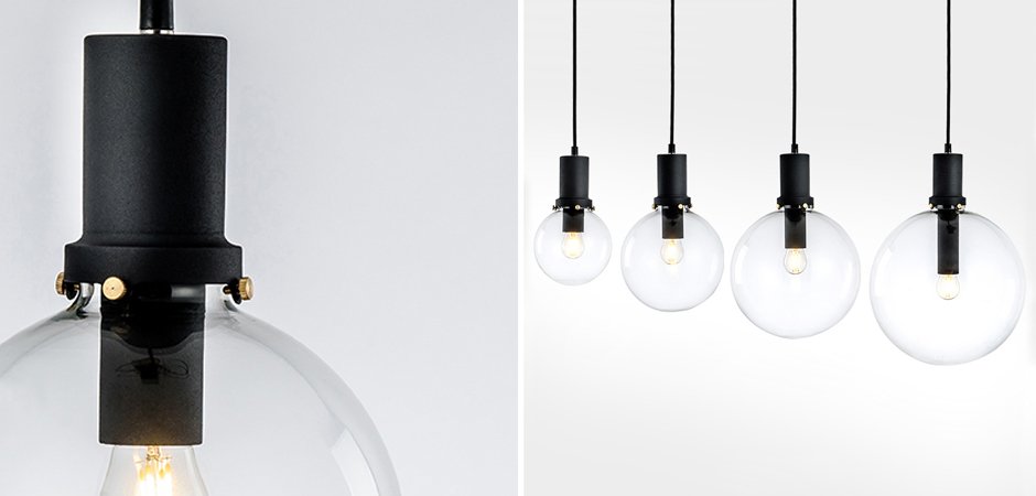 Подвесной светильник Glass Globe Black Подвесной светильник Glass Globe Black - Loft-Concept в Брянске