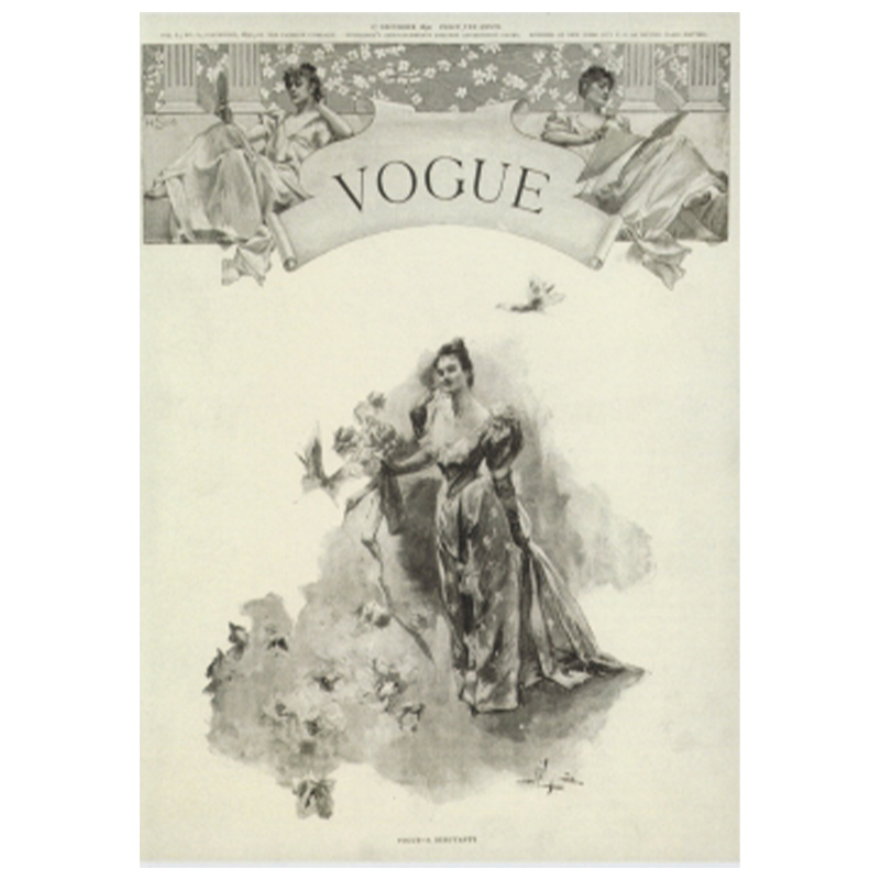 Постер Vogue Cover 1892 Desemder Бежево-серый Постер Vogue Cover 1892 Desemder Бежево-серый в Брянске | Loft Concept