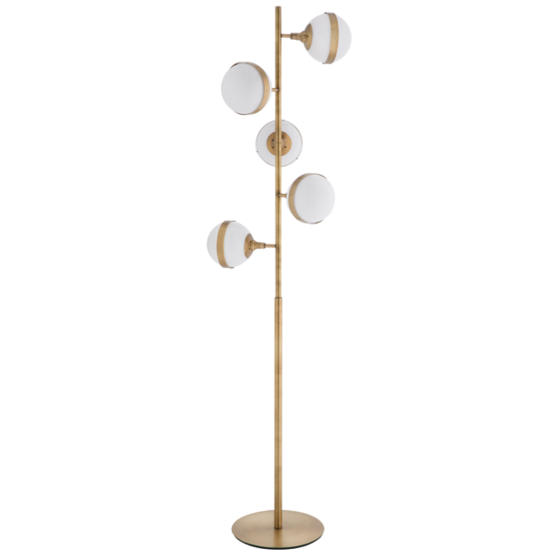 Торшер Peggy Guggen Brass FLOR LAMP Белый Латунь в Брянске | Loft Concept 