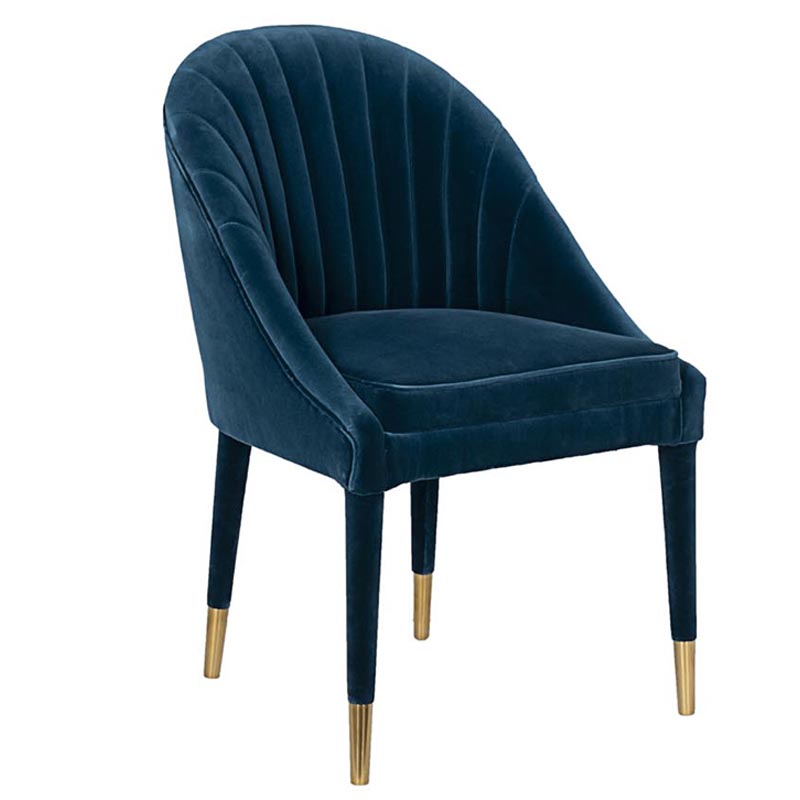 Стул Walton Chair blue velor Синий Золотой Стул Walton Chair blue velor Синий Золотой в Брянске | Loft Concept