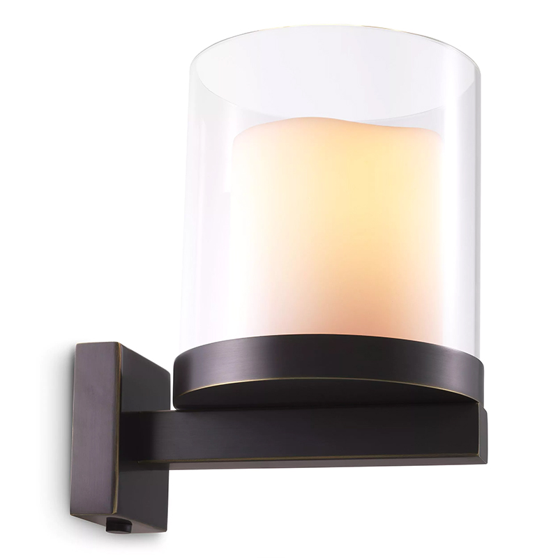 Бра Eichholtz Wall Lamp Donovan Bronze Черный Темная бронза Прозрачное Стекло Белый Бра Eichholtz Wall Lamp Donovan Bronze Черный Темная бронза Прозрачное Стекло Белый в Брянске | Loft Concept