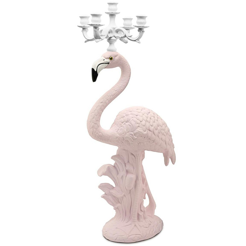 Подсвечник Candleholder Flamingo Bisc. White Pink Белый Розовый в Брянске | Loft Concept 