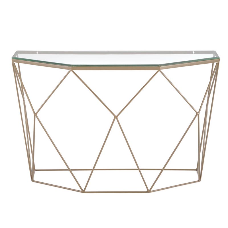 Консоль Diogo Console Прозрачный (Transparent) Винтажная латунь Консоль Diogo Console Прозрачный (Transparent) Винтажная латунь в Брянске | Loft Concept