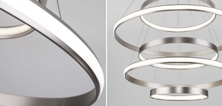 Люстра Light Ring Vertical Silver 5 колец Люстра Light Ring Vertical Silver 5 колец - Loft-Concept в Брянске