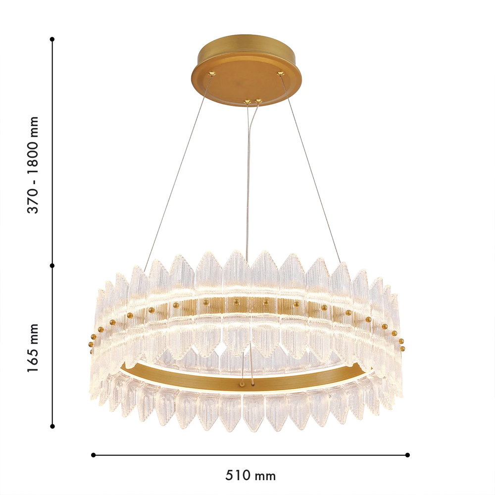 Люстра круглая с декоративными элементами в виде лепестков Round Light Flashing в Брянске