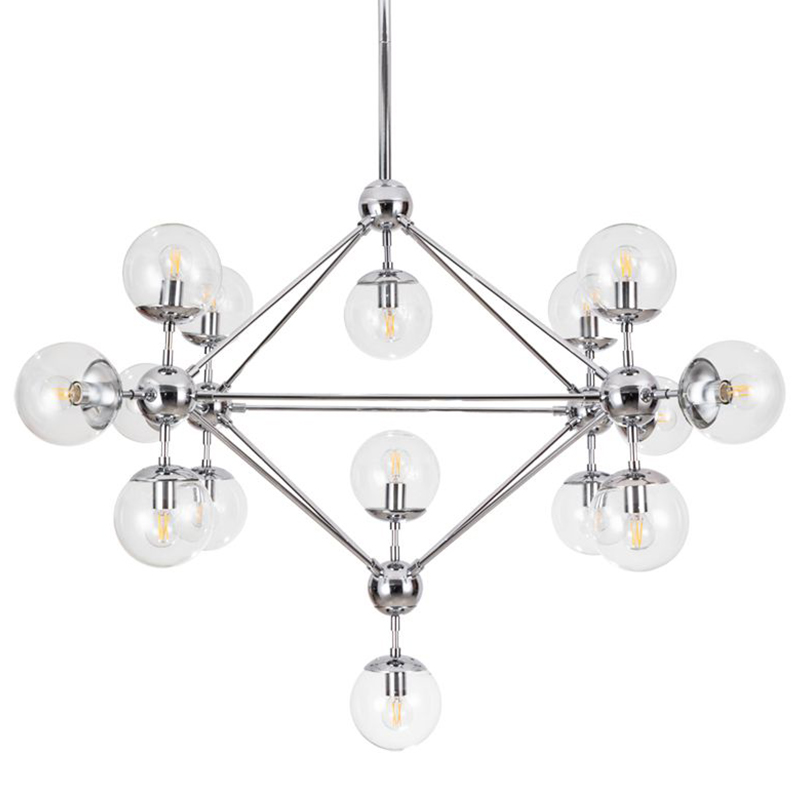 Люстра Modo Chandelier Chrome 15 Хром Прозрачный Люстра Modo Chandelier Chrome 15 Хром Прозрачный в Брянске | Loft Concept