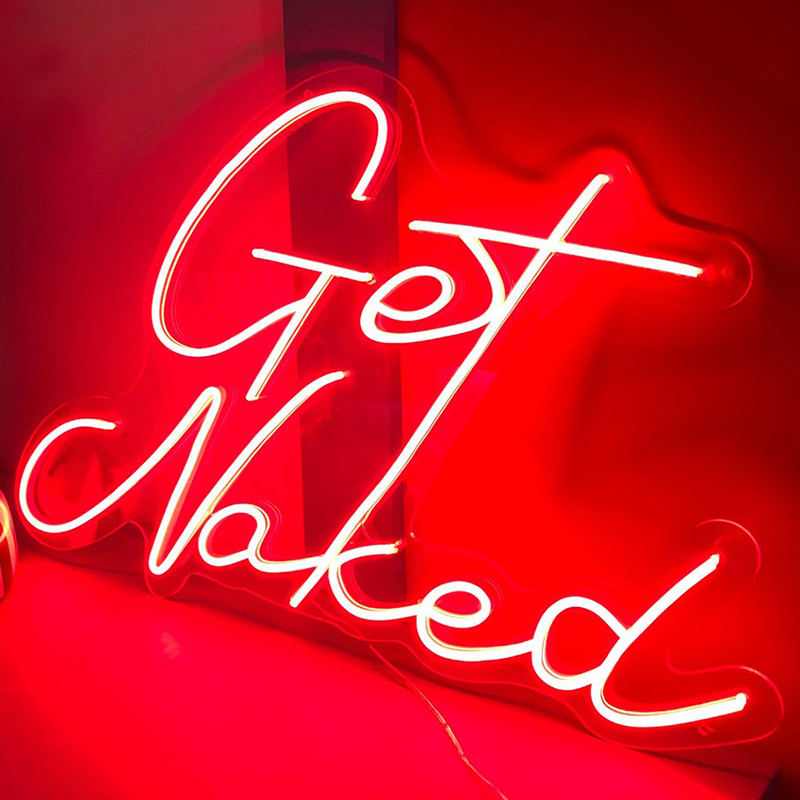 Неоновая настенная лампа Get Naked Neon Wall Lamp Красный Прозрачный Неоновая настенная лампа Get Naked Neon Wall Lamp Красный Прозрачный в Брянске | Loft Concept