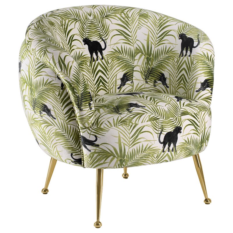 Кресло ARMCHAIR KELLIT Jungle Green Зеленый Глянцевое золото Кресло ARMCHAIR KELLIT Jungle Green Зеленый Глянцевое золото в Брянске | Loft Concept