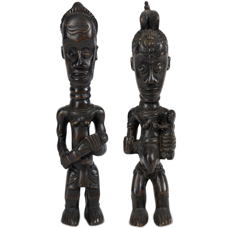 Статуэтки народности Bakongo Power Figure Набор из 2-х штук Африка Черный в Брянске | Loft Concept 