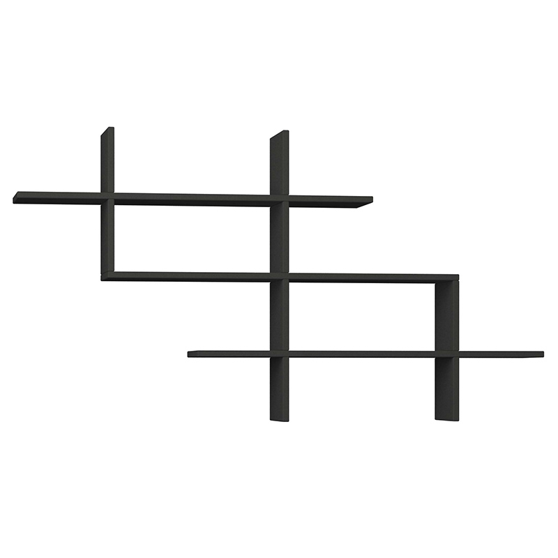 Полка фигурная подвесная цвета антрацит HALIC BOOKCASE ANTHRACITE Антрацит Серый Полка фигурная подвесная цвета антрацит HALIC BOOKCASE ANTHRACITE Антрацит Серый в Брянске | Loft Concept