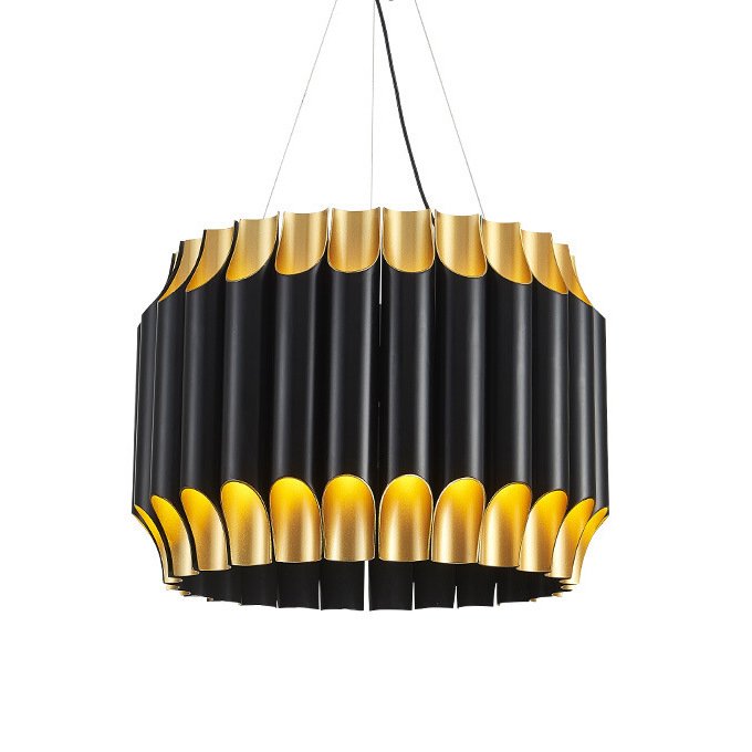 Люстра GALLIANO ROUND SUSPENSION LIGHT by DELIGHTFULL Black Золотой Черный Люстра GALLIANO ROUND SUSPENSION LIGHT by DELIGHTFULL Black Золотой Черный в Брянске | Loft Concept
