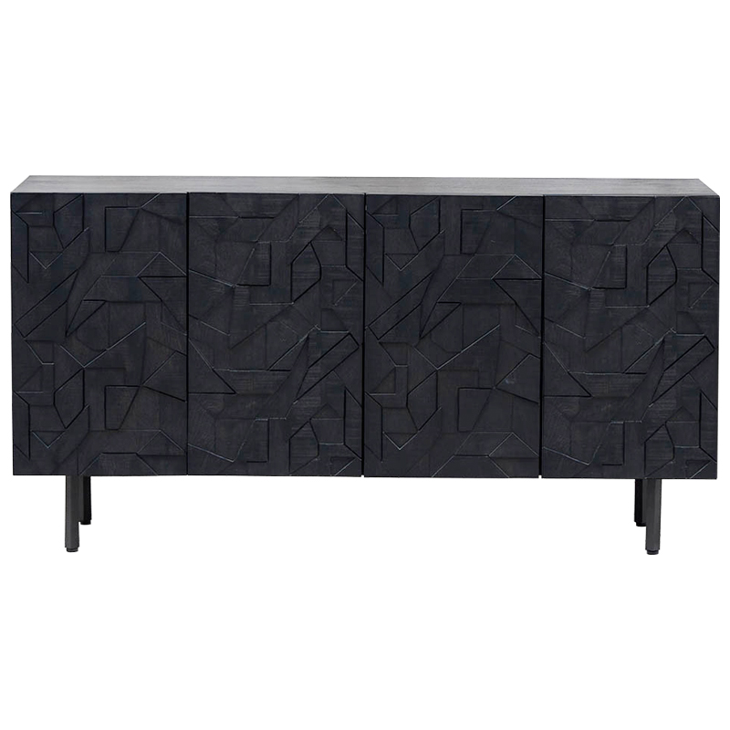 Комод Polygonal Ornament Chest of Drawers L Черный Комод Polygonal Ornament Chest of Drawers L Черный в Брянске | Loft Concept