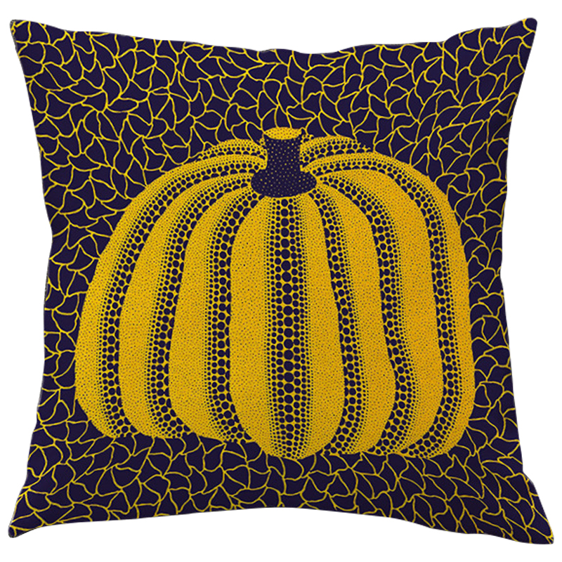 Декоративная подушка Yayoi Kusama Pumpkin Yellow Черный Желтый Декоративная подушка Yayoi Kusama Pumpkin Yellow Черный Желтый в Брянске | Loft Concept