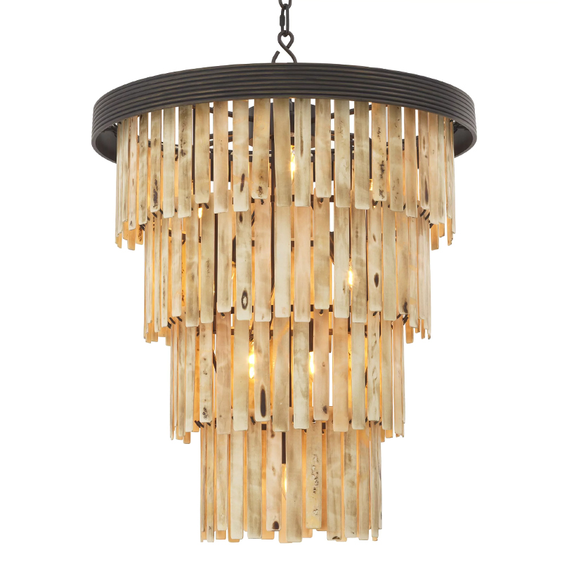 Люстра Eichholtz Chandelier Arizona L Темная бронза Бежевый Люстра Eichholtz Chandelier Arizona L Темная бронза Бежевый в Брянске | Loft Concept