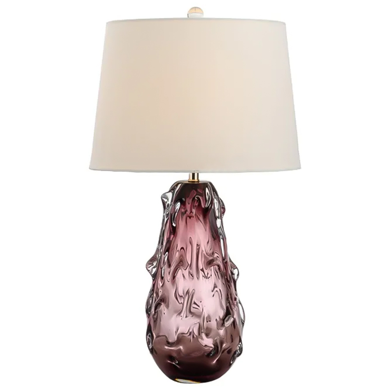 Настольная лампа с абажуром Bellamy Molten Glass Table Lamp Розовое стекло Розовый Белый Прозрачное Стекло Настольная лампа с абажуром Bellamy Molten Glass Table Lamp Розовое стекло Розовый Белый Прозрачное Стекло в Брянске | Loft Concept
