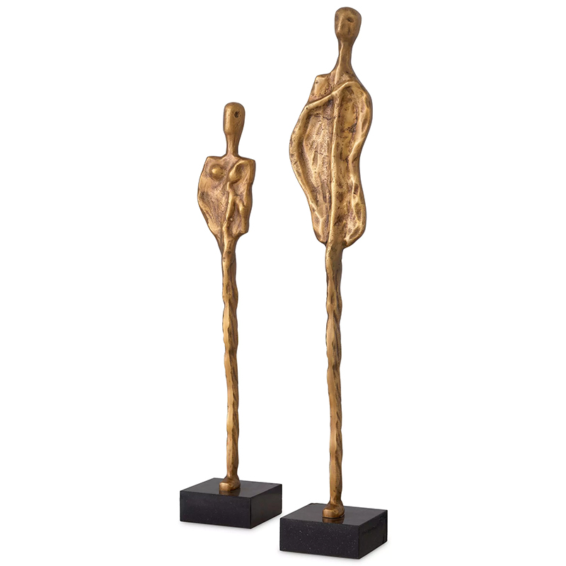 Комплект декоративных статуэток Eichholtz Object Dual Set of 2 Черный Латунь Комплект декоративных статуэток Eichholtz Object Dual Set of 2 Черный Латунь в Брянске | Loft Concept