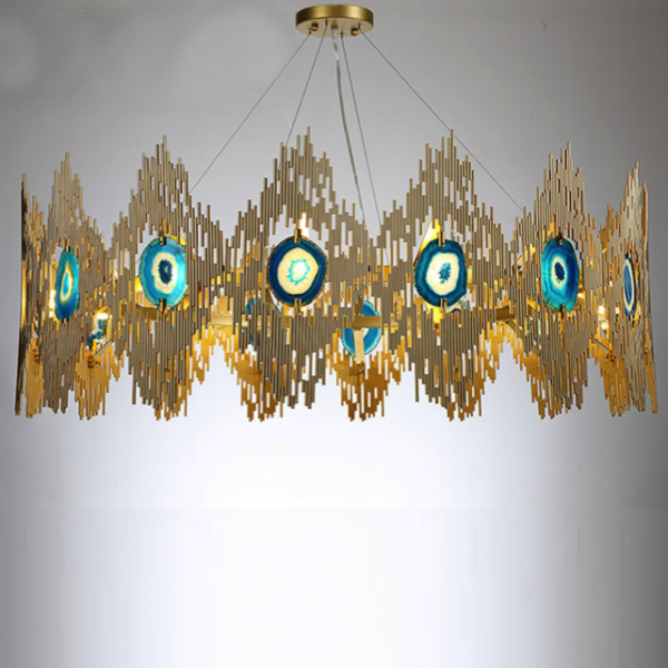Люстра Calypso Chandelier 16 Золотой Графит Морская синь Люстра Calypso Chandelier 16 Золотой Графит Морская синь в Брянске | Loft Concept