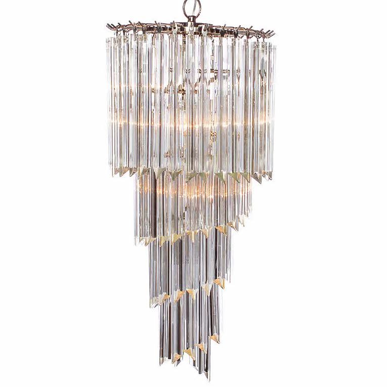 Люстра Odeon Chandelier Helix Clear 42 Хром Прозрачное Стекло Люстра Odeon Chandelier Helix Clear 42 Хром Прозрачное Стекло в Брянске | Loft Concept