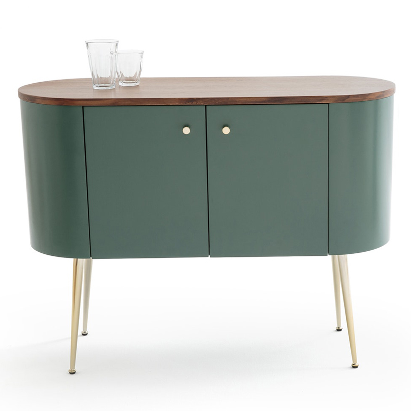 Комод округлой формы Torborg Chest of drawers Орех Изумрудный Золотой Комод округлой формы Torborg Chest of drawers Орех Изумрудный Золотой в Брянске | Loft Concept