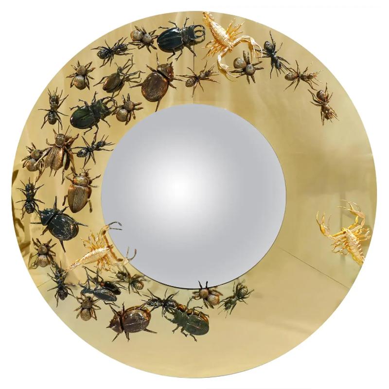 Зеркало Metamorphosis Convex Mirror in Polished Brass Золотой в Брянске | Loft Concept 