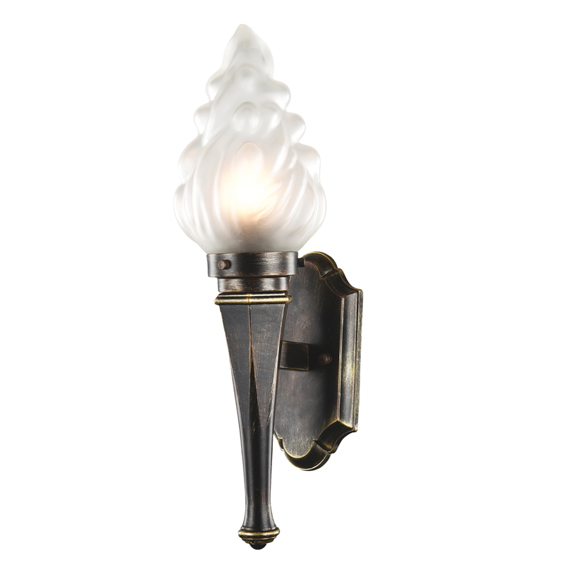 Уличный светильник Lamar Sconce Винтажный черный Белое матовое стекло Уличный светильник Lamar Sconce Винтажный черный Белое матовое стекло в Брянске | Loft Concept