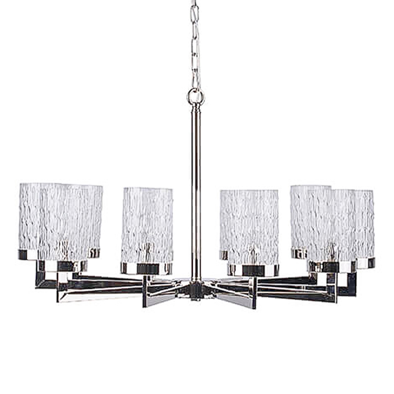 Люстра Estebe Glass Nickel Chandelier Никель Прозрачный Люстра Estebe Glass Nickel Chandelier Никель Прозрачный в Брянске | Loft Concept